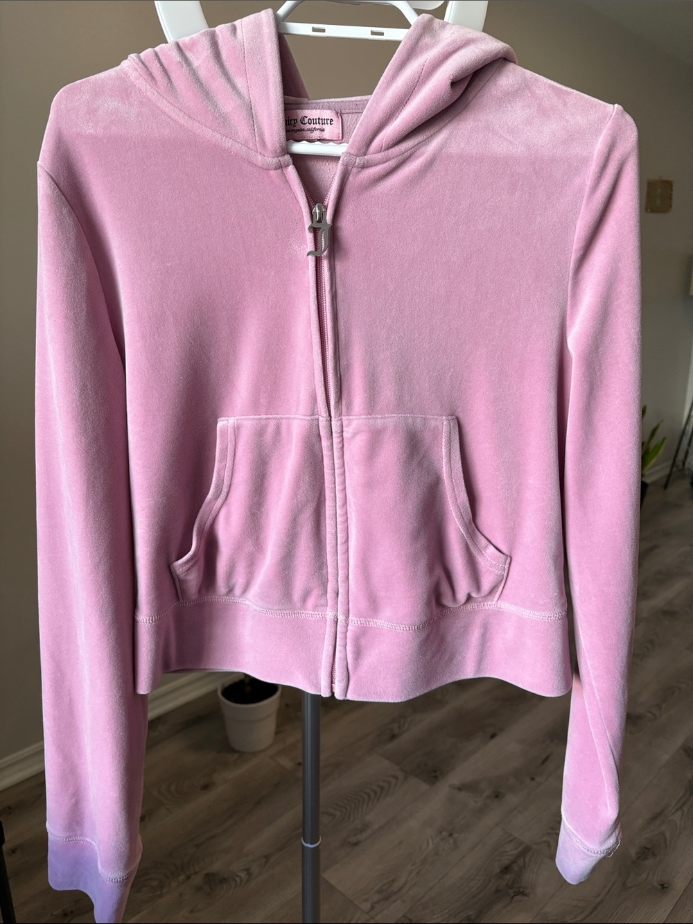 Juicy Couture Pink Velour Zip Hoodie Jacket